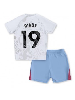 Billige Aston Villa Moussa Diaby #19 Bortedraktsett Barn 2023-24 Kortermet (+ Korte bukser)